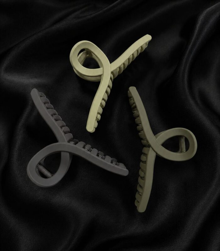 Matte Finish Claw Hair Clips Set
